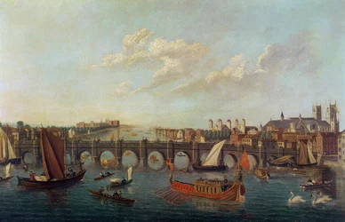 Westminster Bridge, mit Westminster Abbey und Lambeth Palace auf beiden Seiten